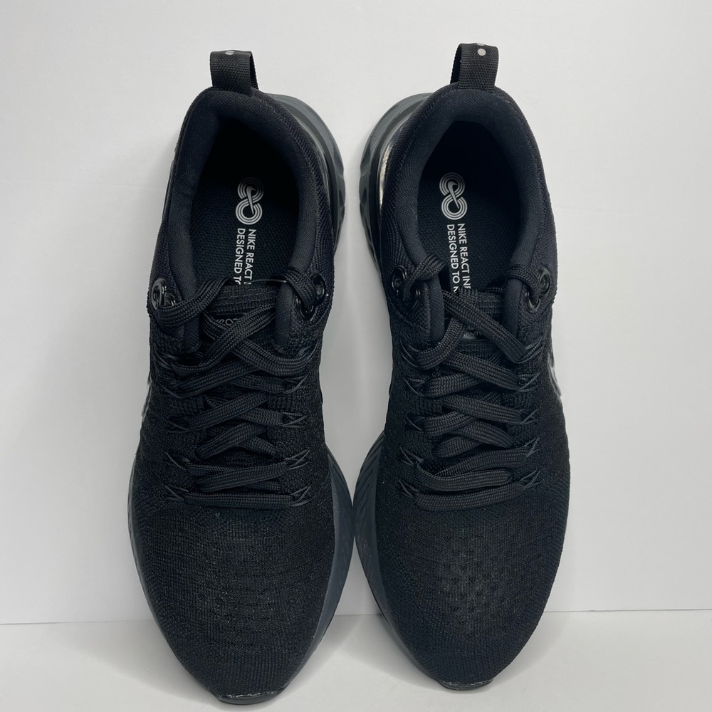 Nike React Infinity Run Flyknit 2 Triple Black - Picture 7 of 11